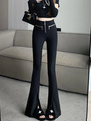 Split Hem Vintage Flare Pants