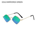 Irregular Rhombus Vintage Sunglasses – Small Frame Retro Alloy Shades
