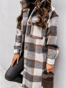 Checkered Tweed Longline Cardigan