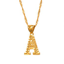 A–Z Initial Pendant Necklace – Gold Thin Chain
