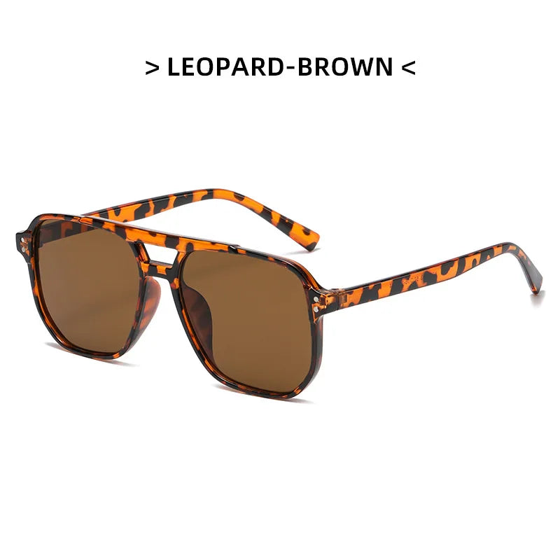 Double Beam UV400 Sunglasses – Unisex Trendy Business Eyewear
