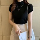 Summer Knit Turtleneck Blouse