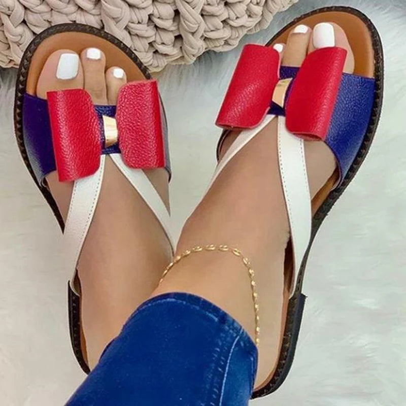 Butterfly Knot Casual Slip-On Sandals – Summer Slides
