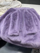 Colorblock Luxe Furry Maxi Coat