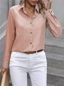 Colorblock Lapel Button-Down Shirt