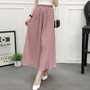 Summer Breeze Pleated Chiffon Wide-Leg Pants