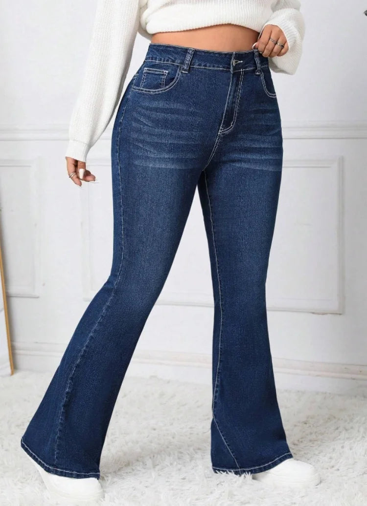 Butterfly Embroidered Bootcut Jeans