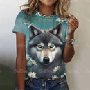 Gothic Wolf Oversized Graphic Tee
