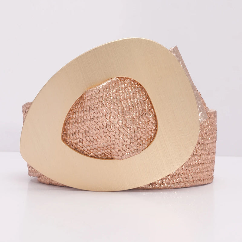 Bohemian Woven Straw Braided Belt – Elastic Waist for Summer Dresses