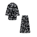 Printed Loose Shirt & Straight Pants Set