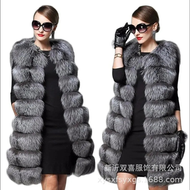 Faux Fox Fur Sleeveless Vest