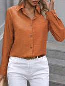 Colorblock Lapel Button-Down Shirt