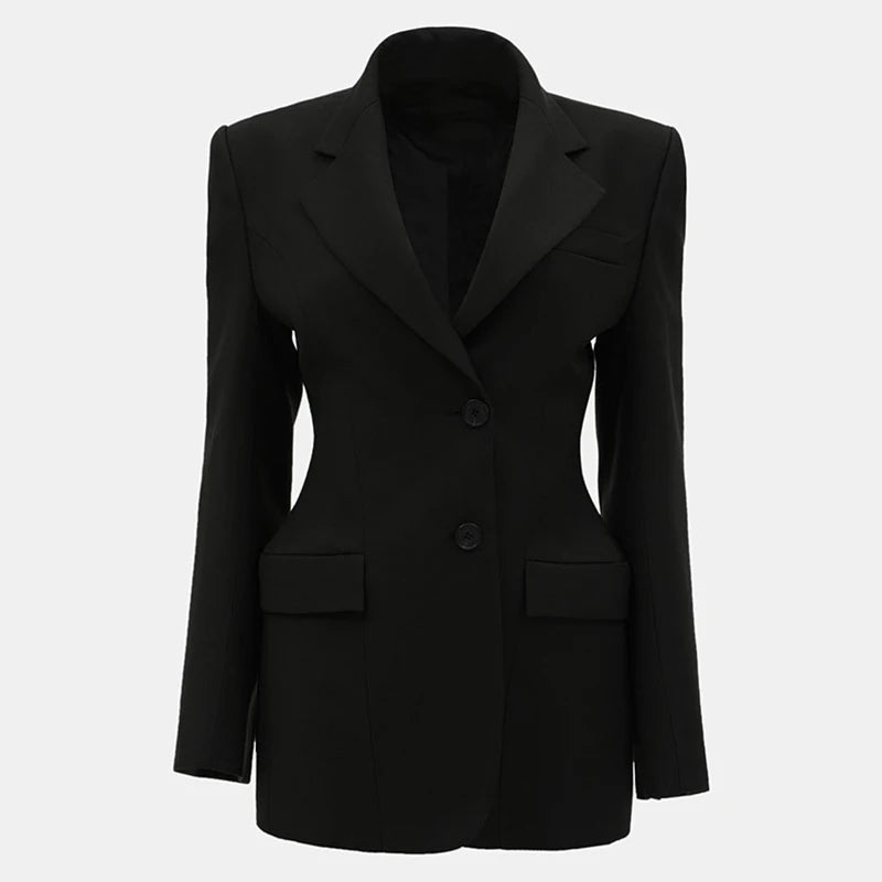 Slim Fit Single-Breasted Office Blazer