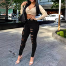 Slim Fit Black Ripped Denim Jeans