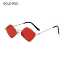 Irregular Rhombus Vintage Sunglasses – Small Frame Retro Alloy Shades