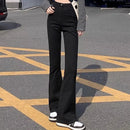 High-Waist Black Flared Jeans
