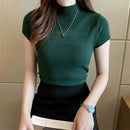 Summer Knit Turtleneck Blouse