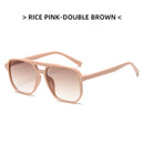 Double Beam UV400 Sunglasses – Unisex Trendy Business Eyewear