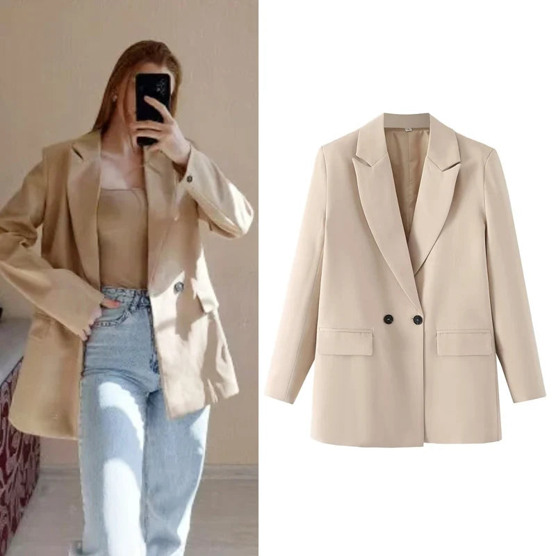Classic Office Blazer in Solid Colors