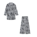 Printed Loose Shirt & Straight Pants Set