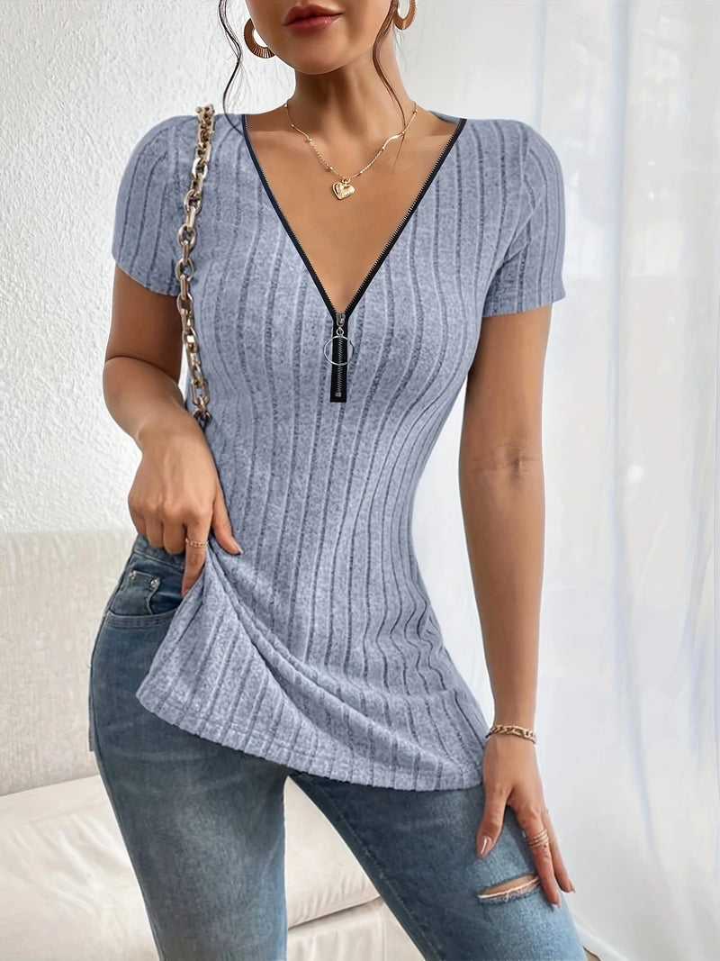Everyday Vibe Stretch V-Neck Tee