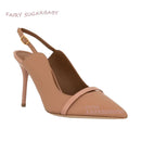 Petal Side Hollow Slingback Stiletto Heels – Suede & Leather