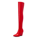 Over-the-Knee Elastic Thigh High Wedge Boots – Party Style