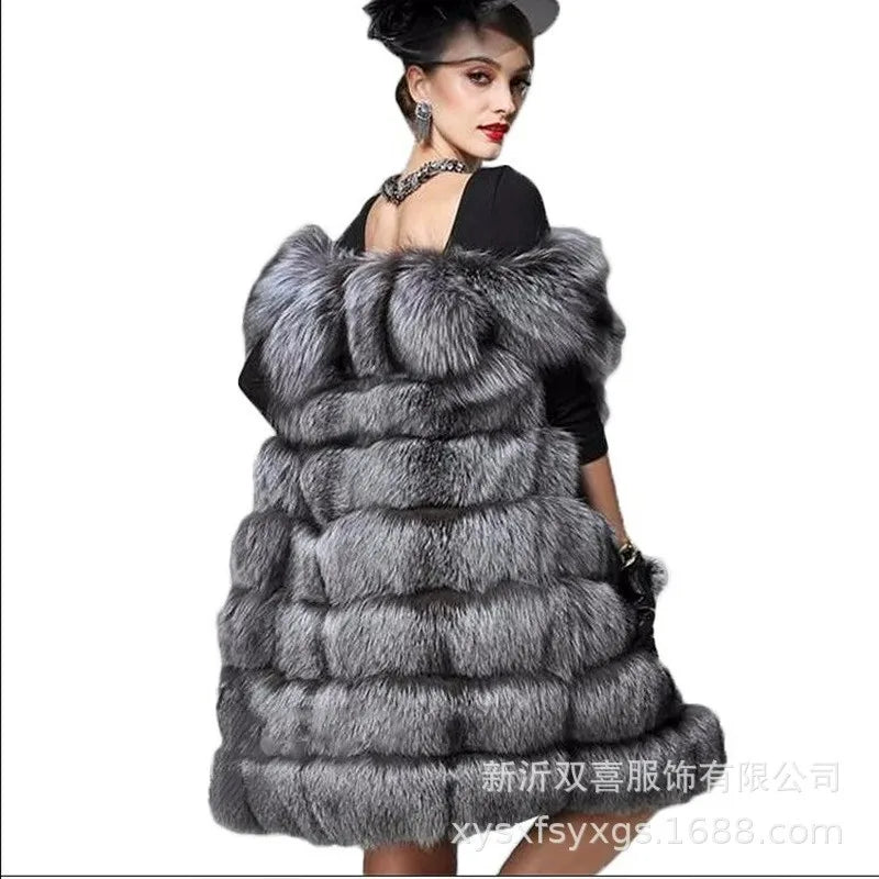 Faux Fox Fur Sleeveless Vest