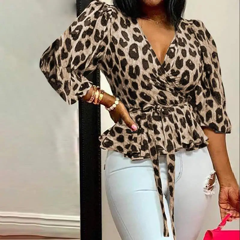 Leopard Print Shirt Women's | Women's Leopard Print Shirt |Evoque Wear