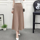 Summer Breeze Pleated Chiffon Wide-Leg Pants