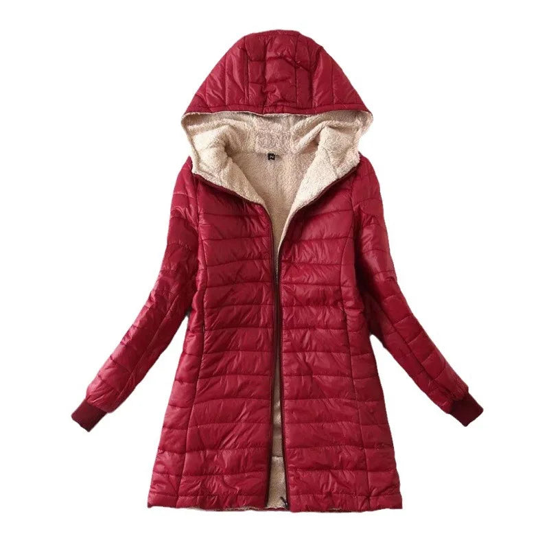 Autumn Splice Zip-Up Hoodie Parka