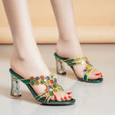 Diamond High Heel Sandals – Sexy Party Beach Slippers