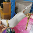Petal Side Hollow Slingback Stiletto Heels – Suede & Leather