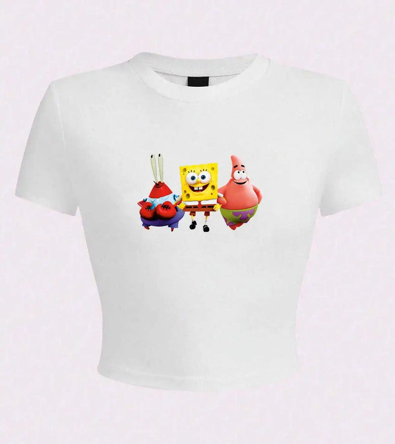 Spongebob & Patrick Crop Tee