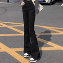 High-Waist Black Flared Jeans