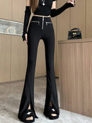 Split Hem Vintage Flare Pants