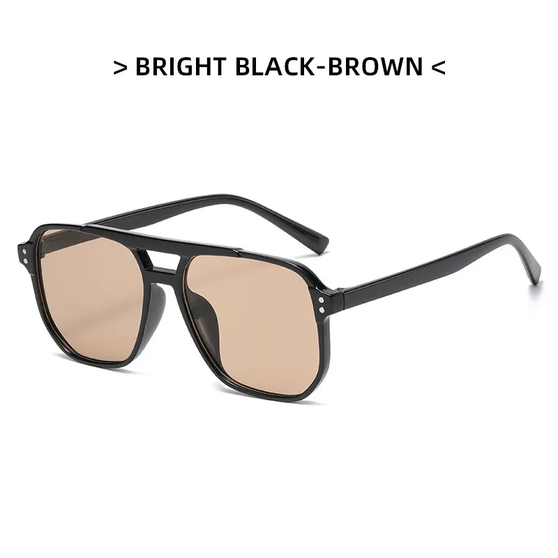 Double Beam UV400 Sunglasses – Unisex Trendy Business Eyewear