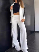 Classic Wide-Leg Blazer Trouser Set
