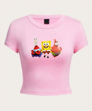 Spongebob & Patrick Crop Tee