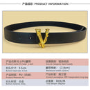 Classic Black Leather Belt – Designer Buckle for Jeans & Casual Wear