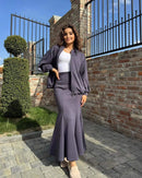 Minimalist Retro Fishtail Skirt Suit