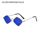 Irregular Rhombus Vintage Sunglasses – Small Frame Retro Alloy Shades