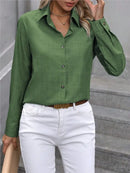 Colorblock Lapel Button-Down Shirt