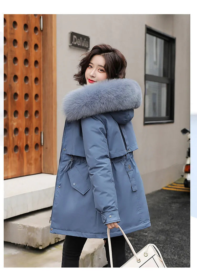 Arctic Luxe Slim Fit Fur Collar Parka