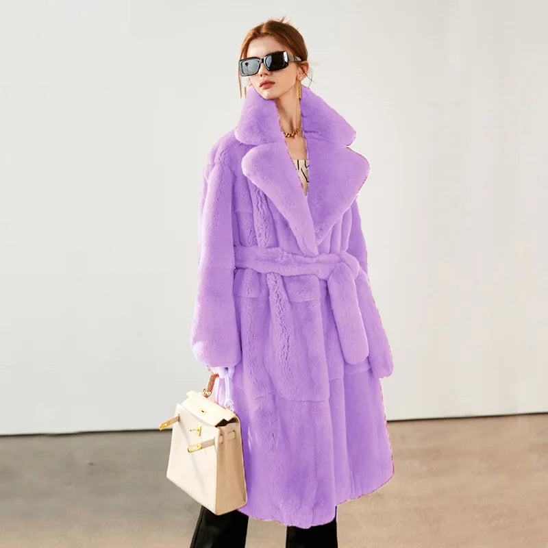 Soft Luxe Faux Rabbit Fur Overcoat