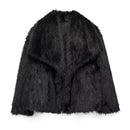 TRAF Plush Colorblock Faux Fur Jacket