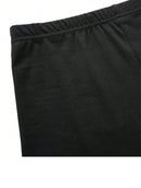 Graphic Line Print Crop Top & Shorts Set