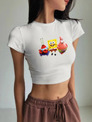 Spongebob & Patrick Crop Tee