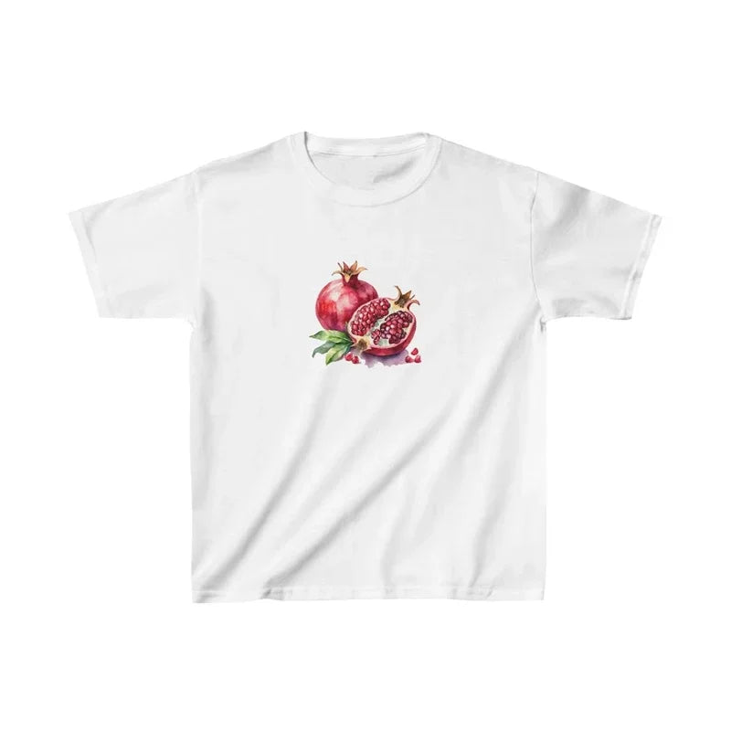 Y2K Cherry Print Baby Tee