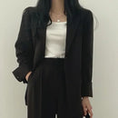Retro Chic Korean Blazer & Pants Set